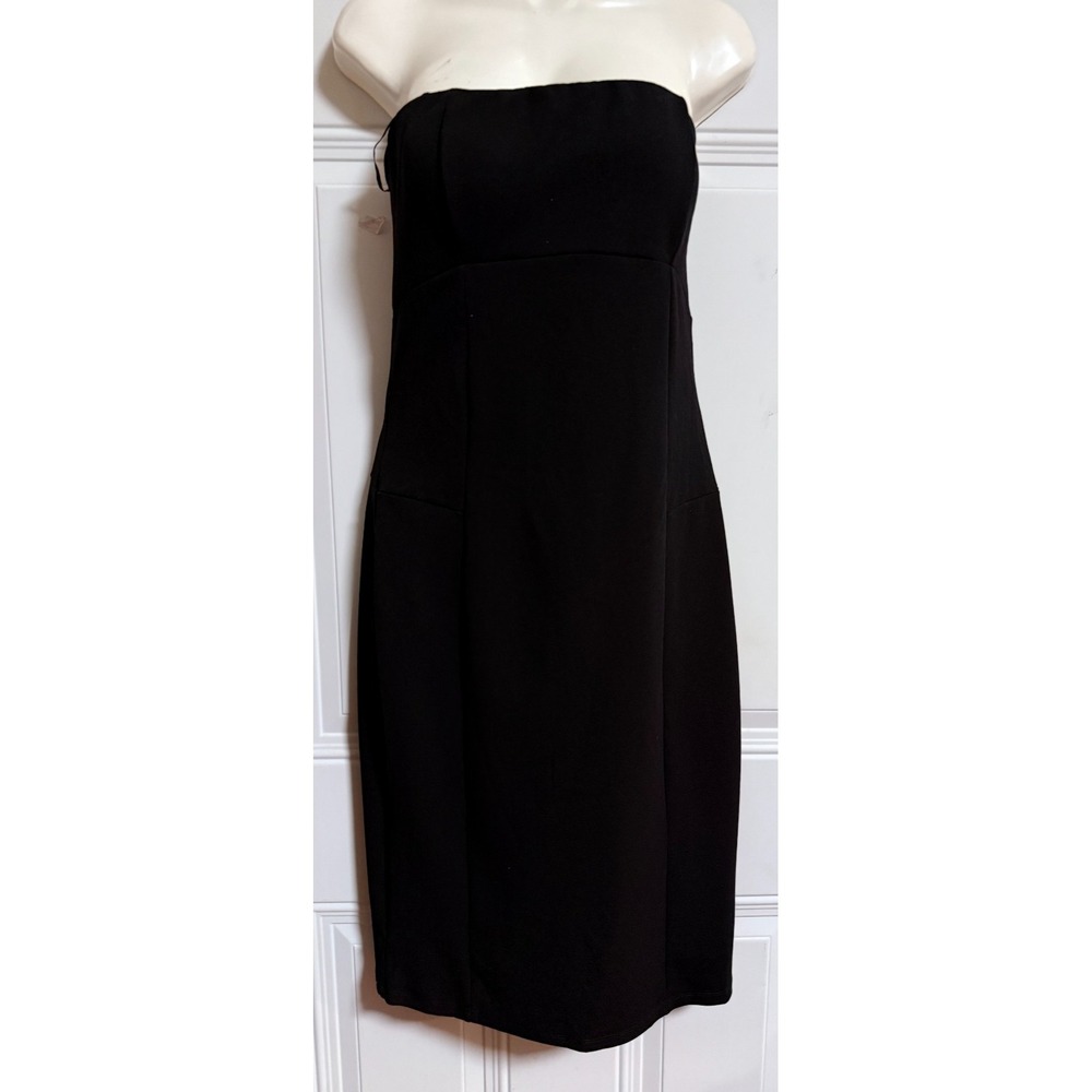 Bebe Black Strapless Dress‎ SZ 6 Whimsigoth Fairygoth Holiday Y2K  Edgy Witchy